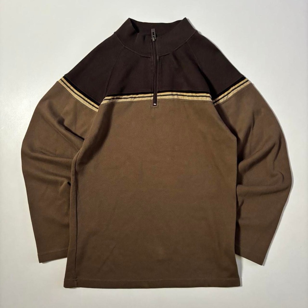 Brown N353 Quarter Zip Pullover - Large